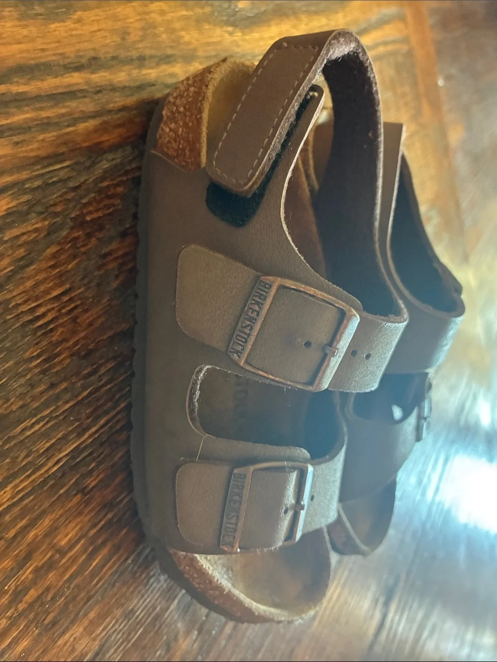 Birkenstock Kids Taupe Double-Strap Buckle Sandals size 30 (12/12.5)